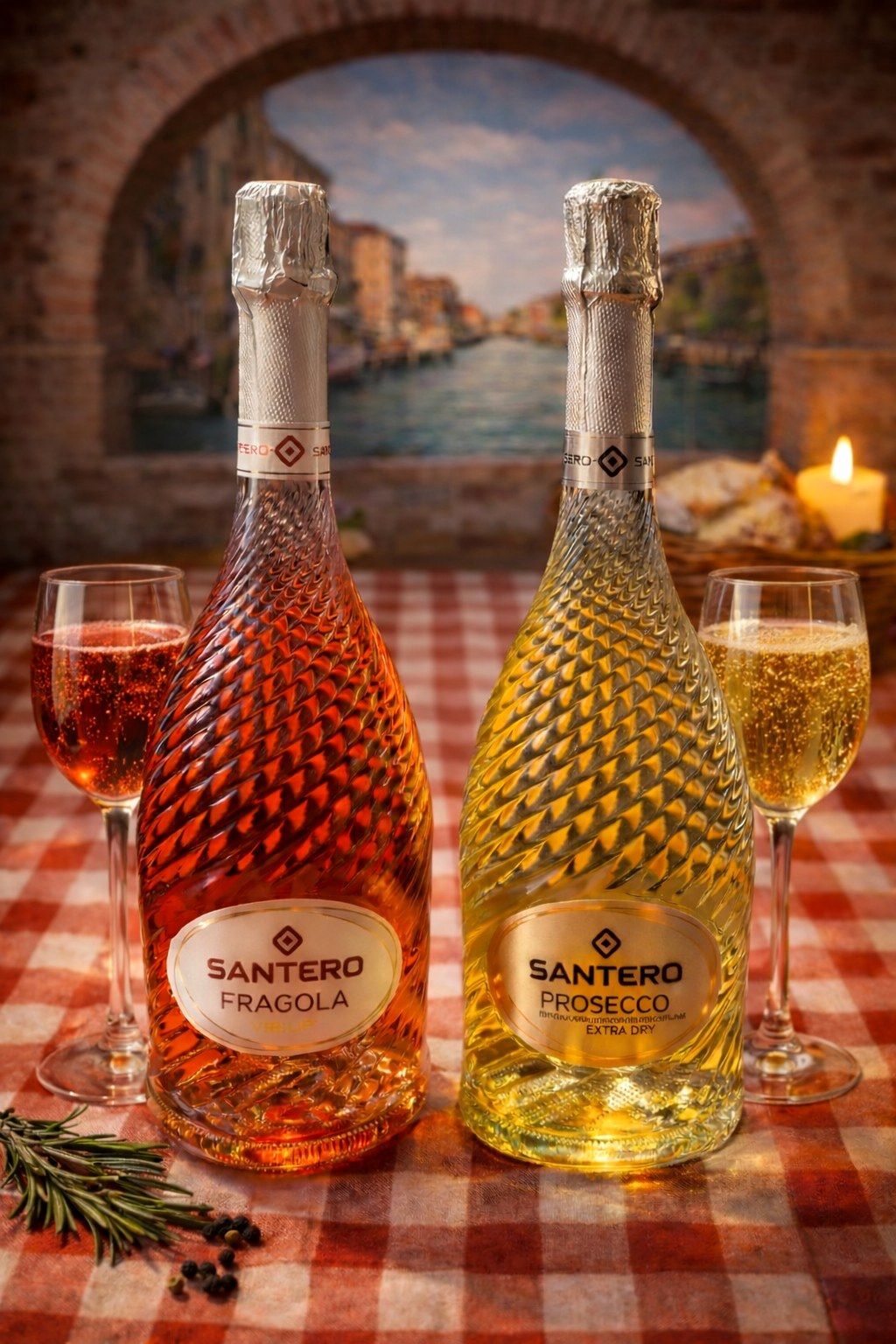 Escumosos Santero, rosat i blanc