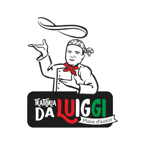 logotipo de pizzeria Olot trattoria da luiggi
