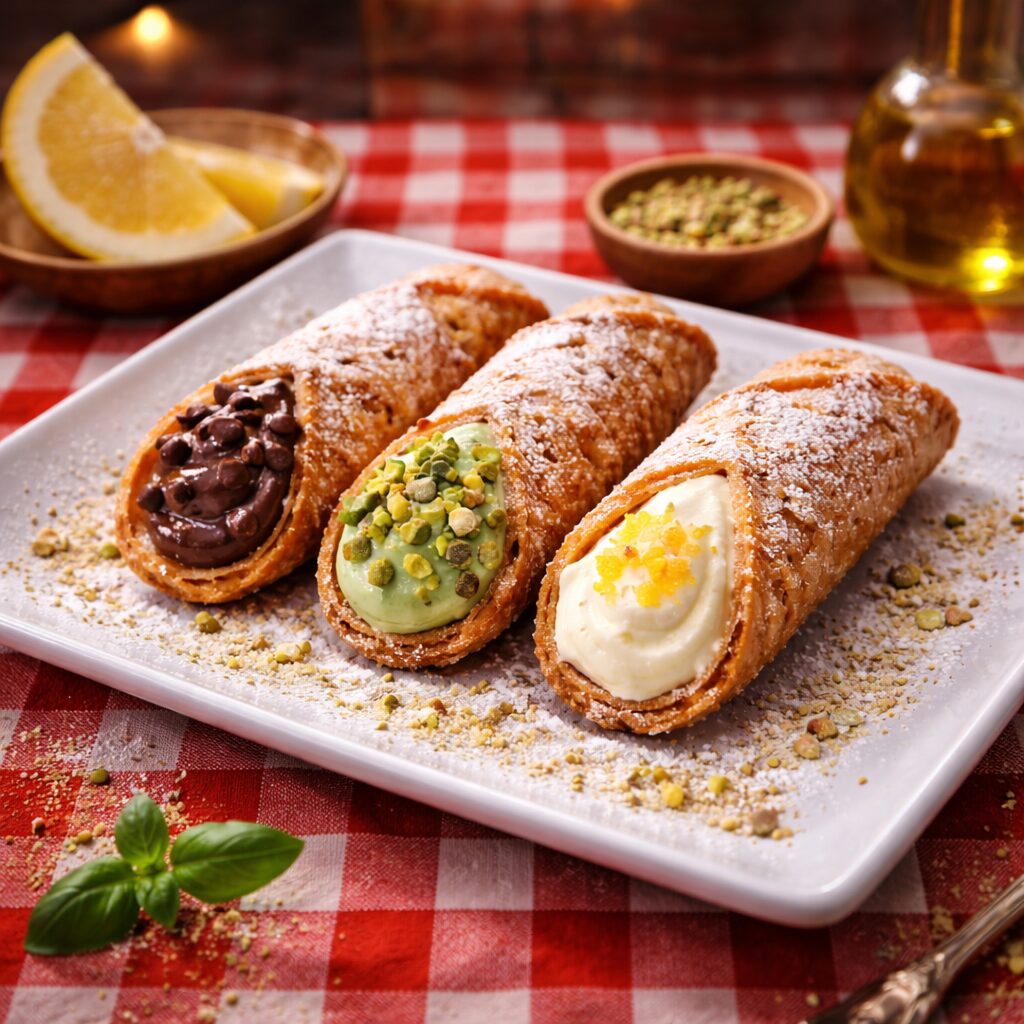 Trio canollo italia de tratoria da luiggi